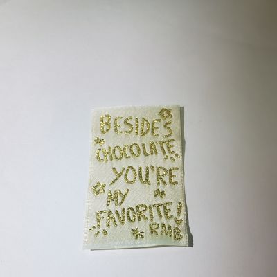 Fashion Damask Garment Woven Labels Embroidered Washable For Clothing