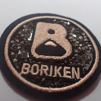 3D Large Logo Iron On Patches For Fashion Clothing Diamond Embroidery