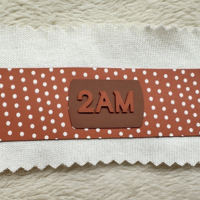 Custom  Silicone Heat Transfer Neck Labels Thermal Transfer Labels 3*6cm