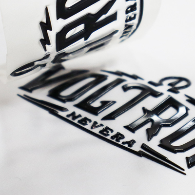 Custom Luxury Clothing 3D Silicone Logos High Density Soft Iron On Heat Transfer Patches For T Shirt