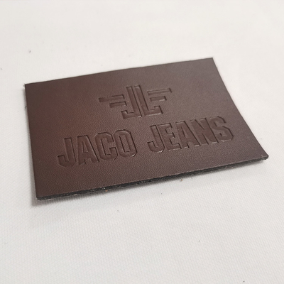 Custom Heat Transfer Iron On Genuine Engraved Leather Patches For Hats Clothes Bags Shoes Jeans