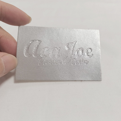 Custom Heat Transfer Iron On Genuine Engraved Leather Patches For Hats Clothes Bags Shoes Jeans