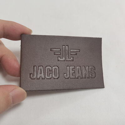 New Design Custom Embossed Logo Faux Leather Labels Stitching Custom Embossed Leather Patches for Garments Leather Badges