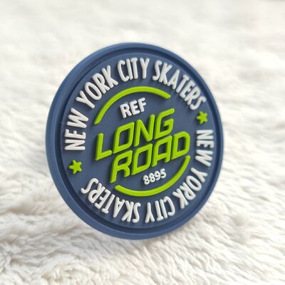 Multiple Styles Embossed Patch Colorful Soft Silicon PVC Badge 3D Rubber Heat Transfer Logo Silicone Customizable Labels