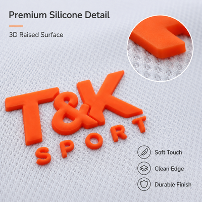 Anti Slip Free Design 3D Silicone Custom Heat Transfer Labels