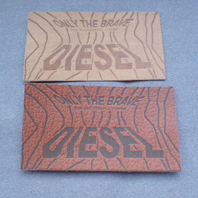 Brown Rectangle Shape 3D Custom Embossed Labels
