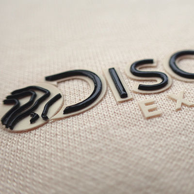 Printing 100% Silicone Logo 0.8mm Clothing Tags Labels