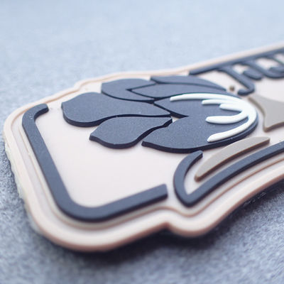 High Strength Ultrasonic Cut OEM Rubber Logo Patches