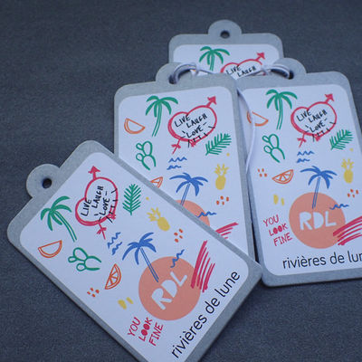 Light weight 350G White Paper 0.6mm Garment Swing Tags