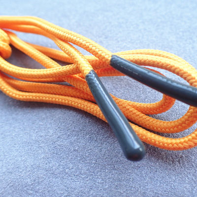 Round Shape Polyester Silicone Dipping 6mm Drawstring Cord