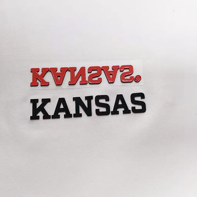 Custom Clothing 3D Raised Silicone Rubber Heat Transfer Label Washable