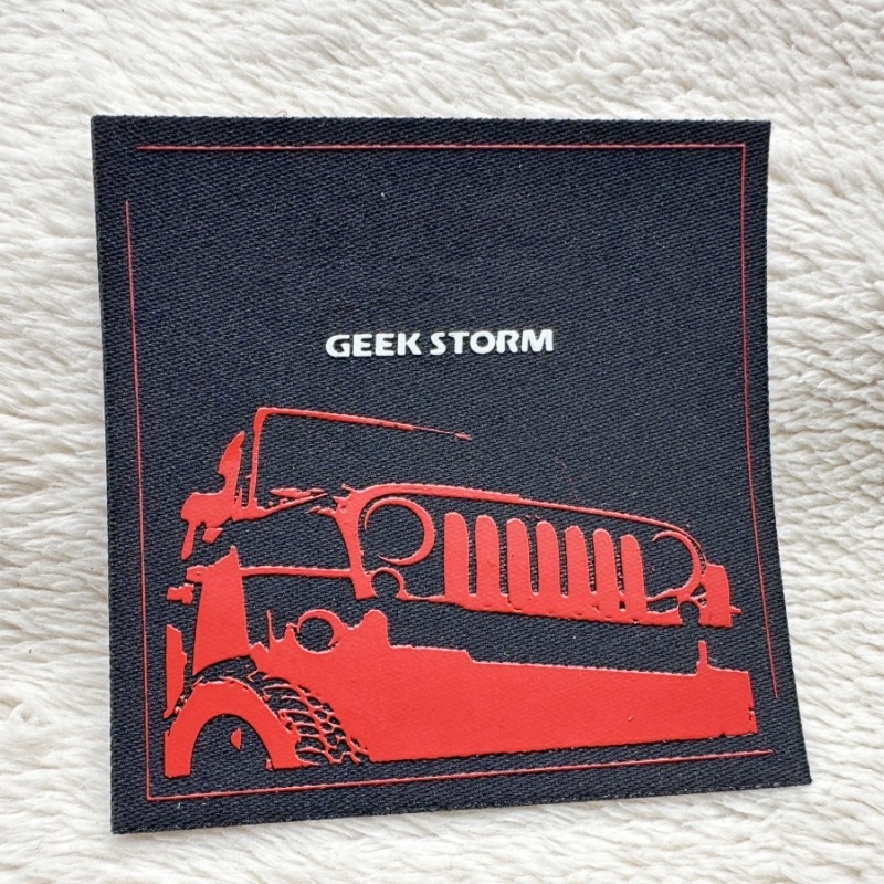 Silk Printing Logo On Woven Label Clothes Accessories T Shirt Printing Stickers