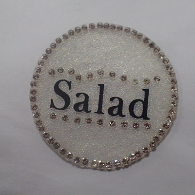 Diamond Iron On Clothing Embroidery su ordinazione rattoppa il grande logo di modo 3D