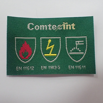 Damasco Logo Tag Clothing Woven Label per le magliette delle scarpe dell'indumento delle borse
