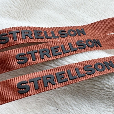 Nastro di etichetta tessuto Elastico con logo in silicone stampato