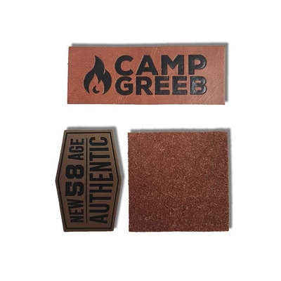 Patch di pelle in rilievo personalizzati con immagine o testo del logo