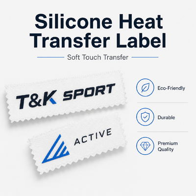Produttore di etichette termoadesive in silicone personalizzate per marchi di abbigliamento