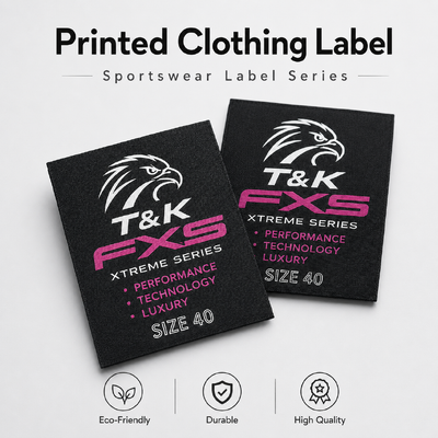 Etichetta personalizzata stampata per abbigliamento con logo per marchio di abbigliamento sportivo