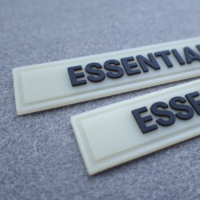PVC trasparente bianco Matte Logo Rubber Clothing Labels