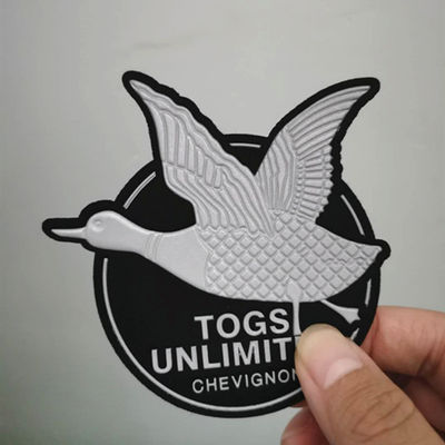 toppa su ordinazione di 3D Logo Iron On TPU Jean Jacket Patches Heat Transfer